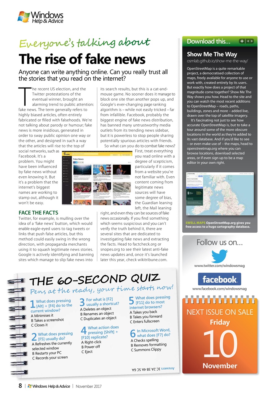 Windows Help & Advice Preview Pages