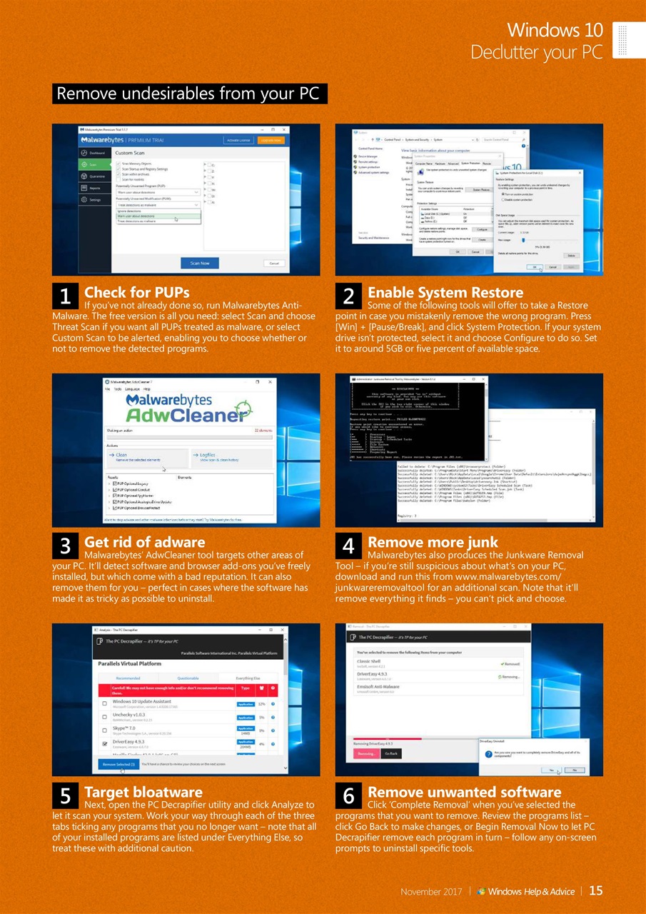 Windows Help & Advice Preview Pages