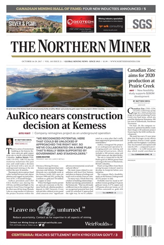 The Northern Miner issue Vol. 103 No. 21
