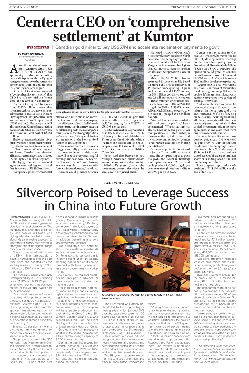 The Northern Miner Preview Pages