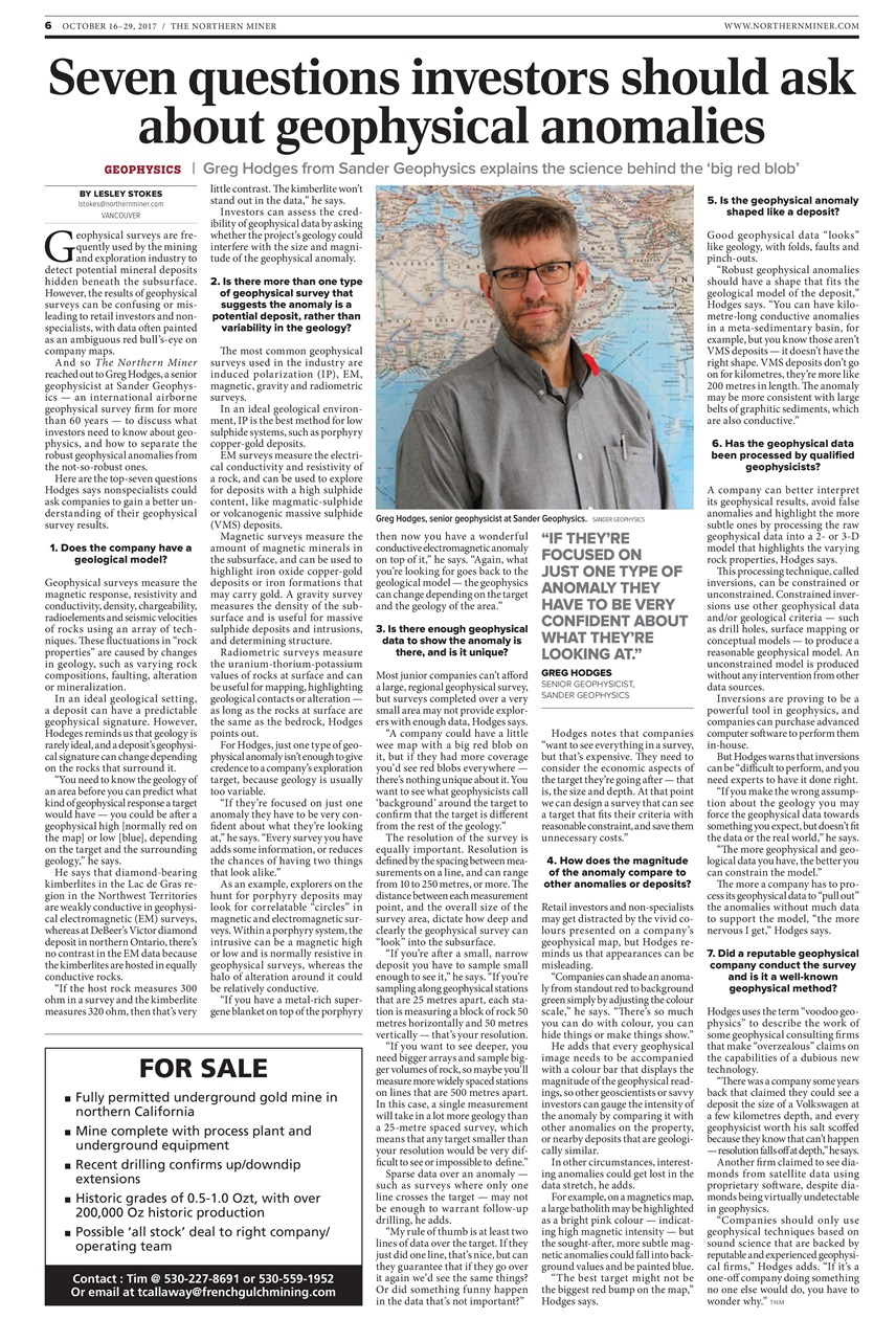 The Northern Miner Preview Pages