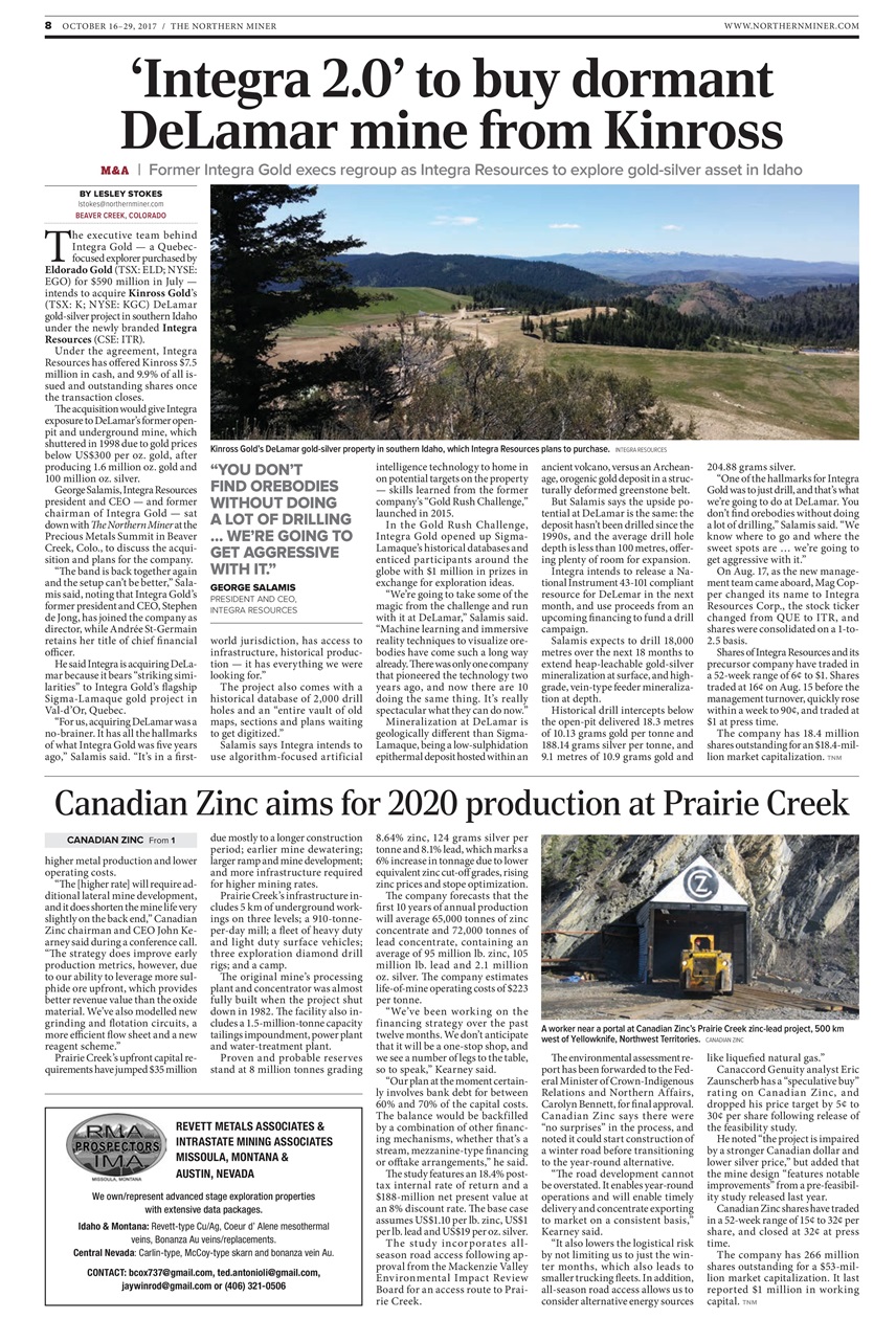 The Northern Miner Preview Pages