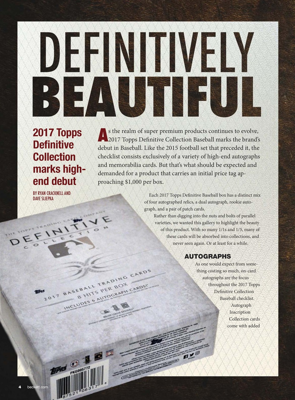 Beckett Baseball Magazine Preview Pages