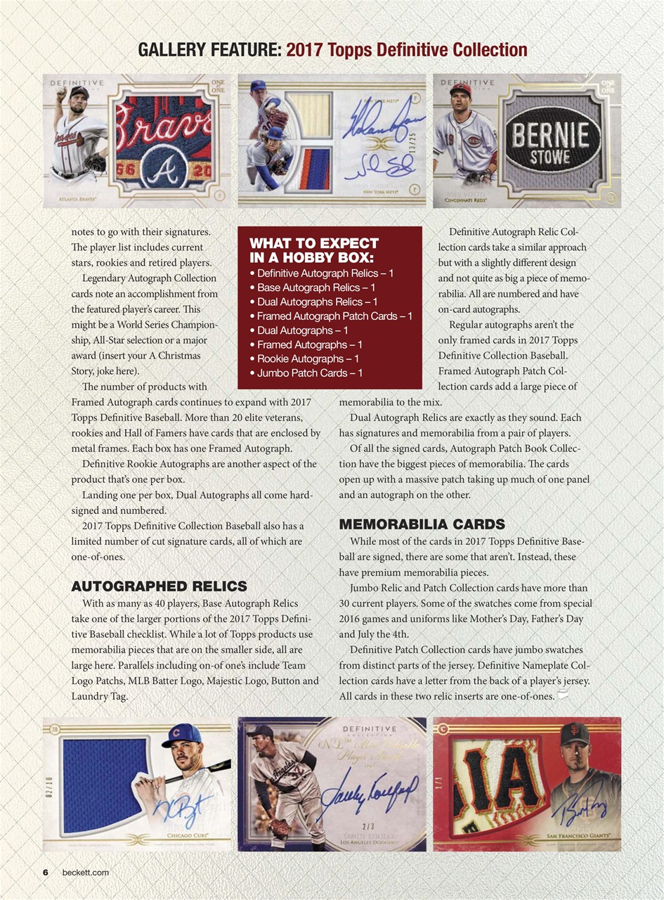 Beckett Baseball Magazine Preview Pages