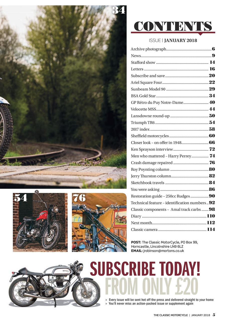 The Classic MotorCycle Preview Pages