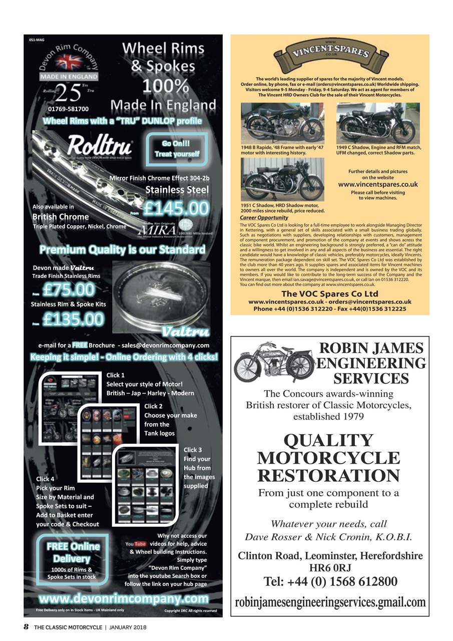 The Classic MotorCycle Preview Pages