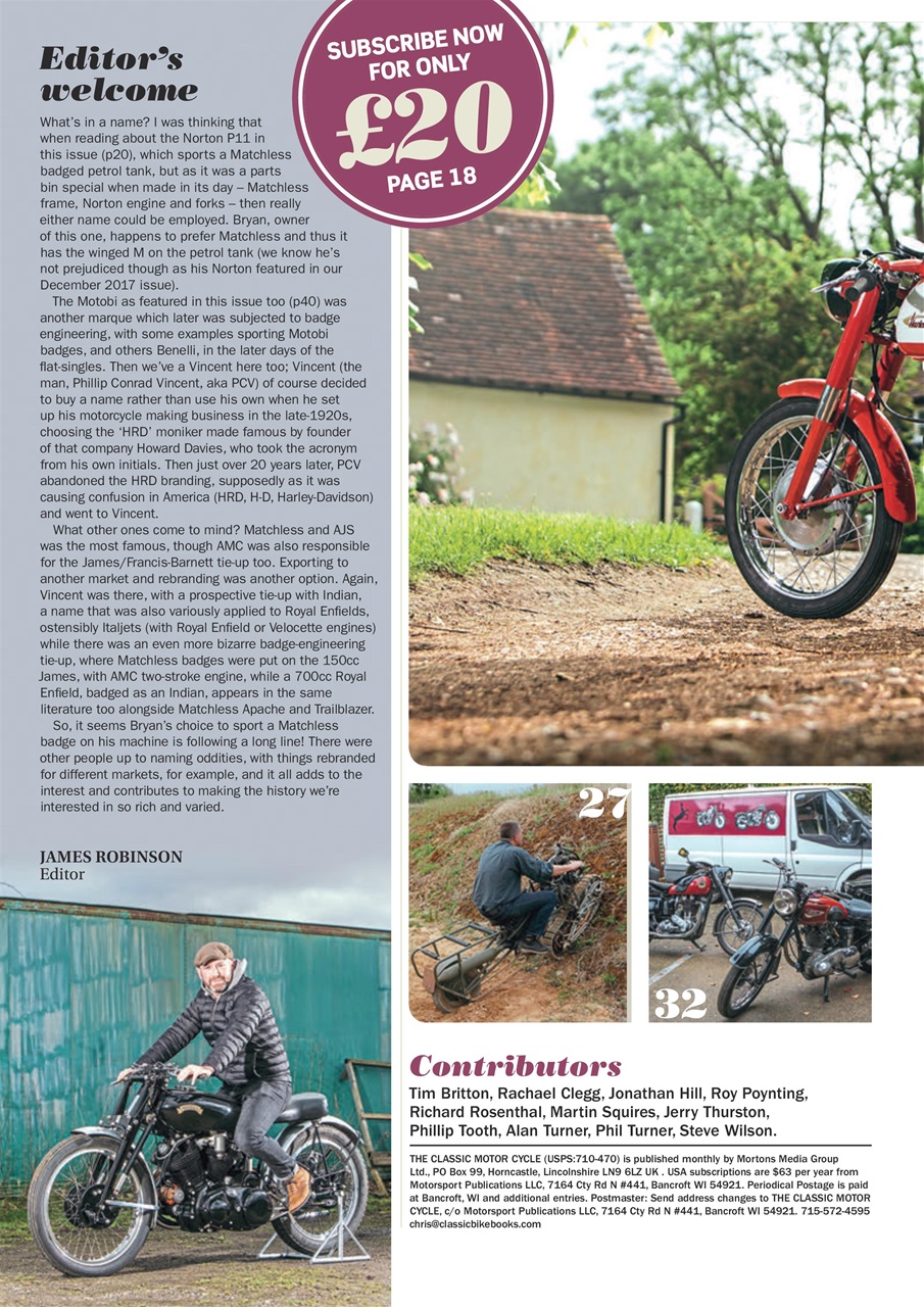 The Classic MotorCycle Preview Pages