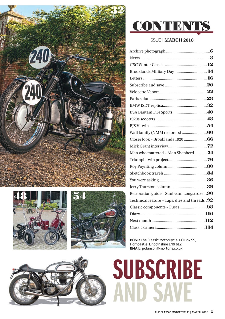The Classic MotorCycle Preview Pages