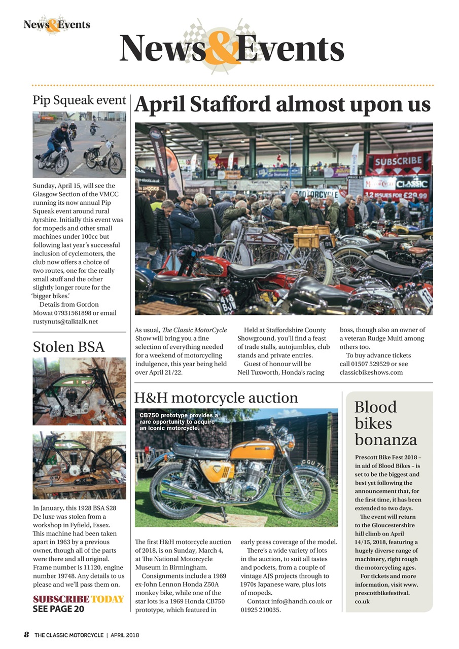 The Classic MotorCycle Preview Pages