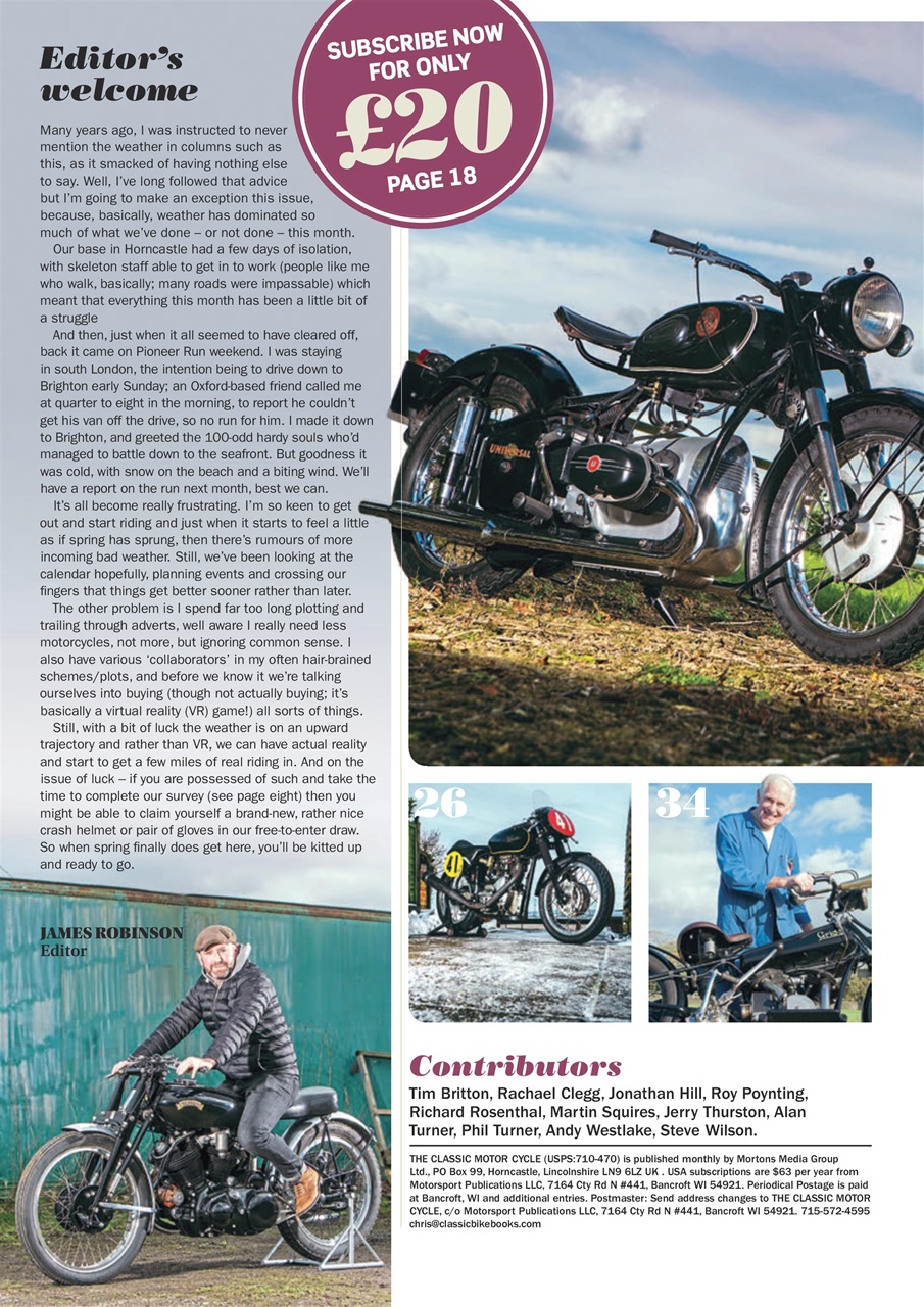 The Classic MotorCycle Preview Pages