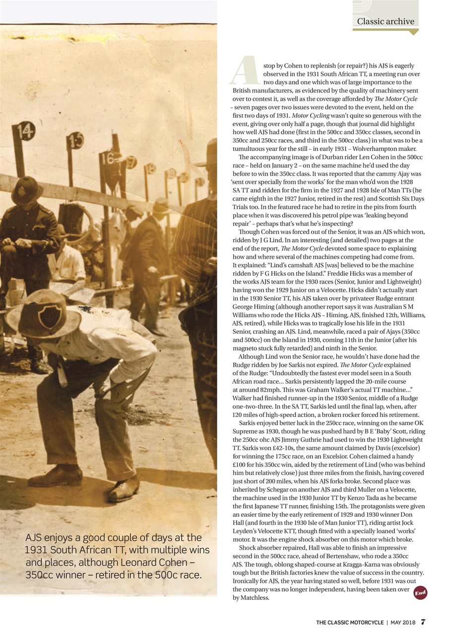 The Classic MotorCycle Preview Pages