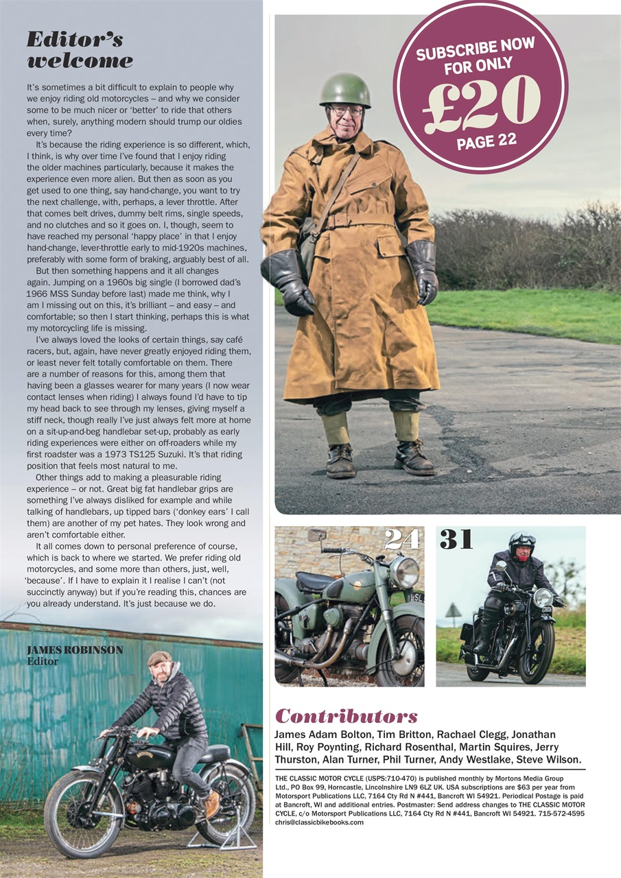 The Classic MotorCycle Preview Pages