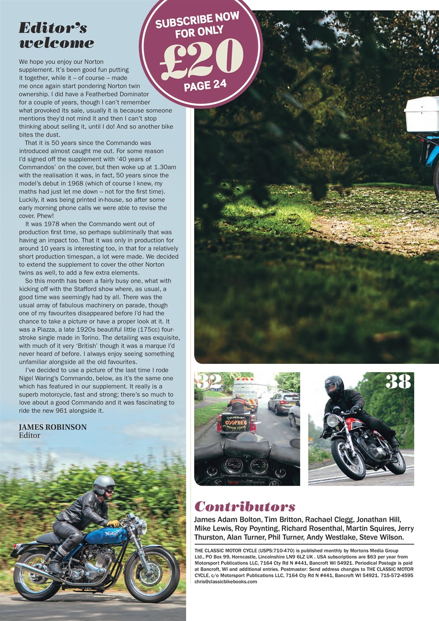 The Classic MotorCycle Preview Pages