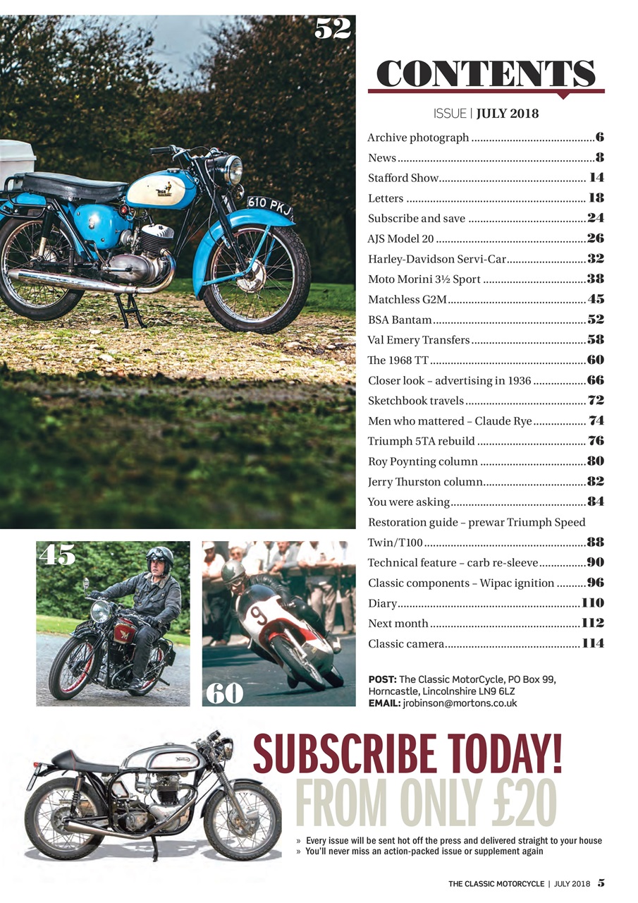 The Classic MotorCycle Preview Pages
