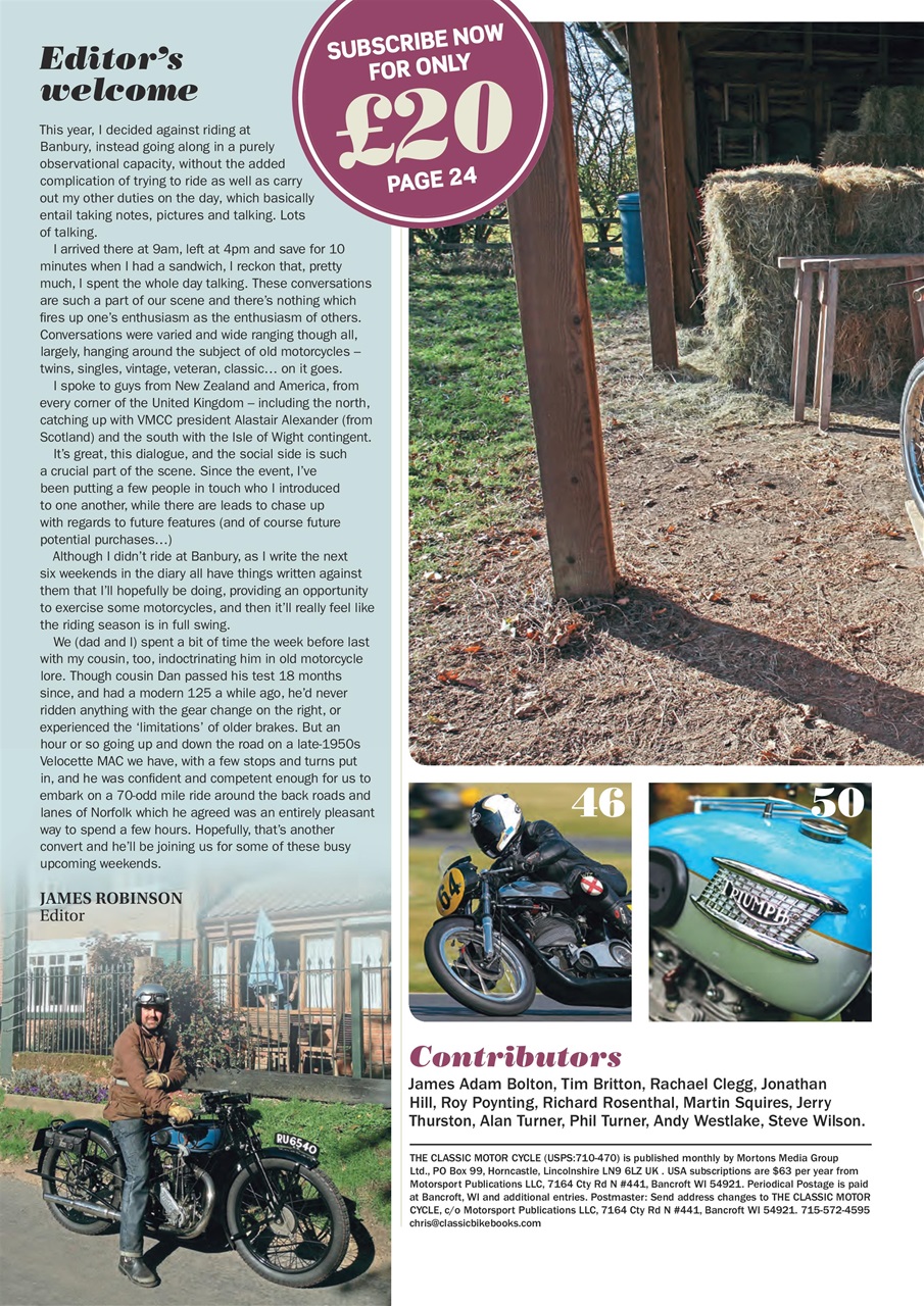 The Classic MotorCycle Preview Pages