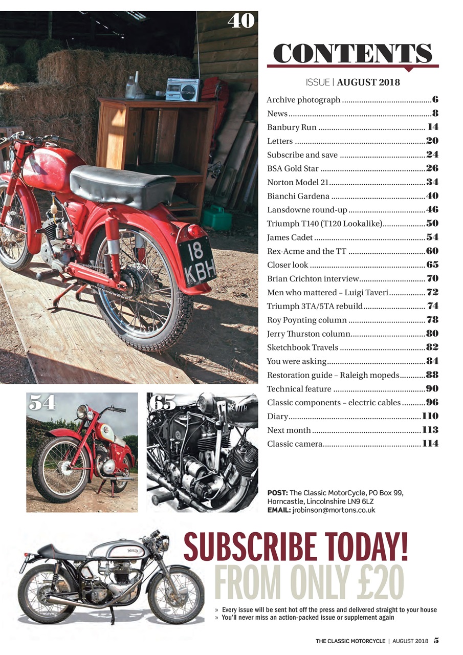 The Classic MotorCycle Preview Pages