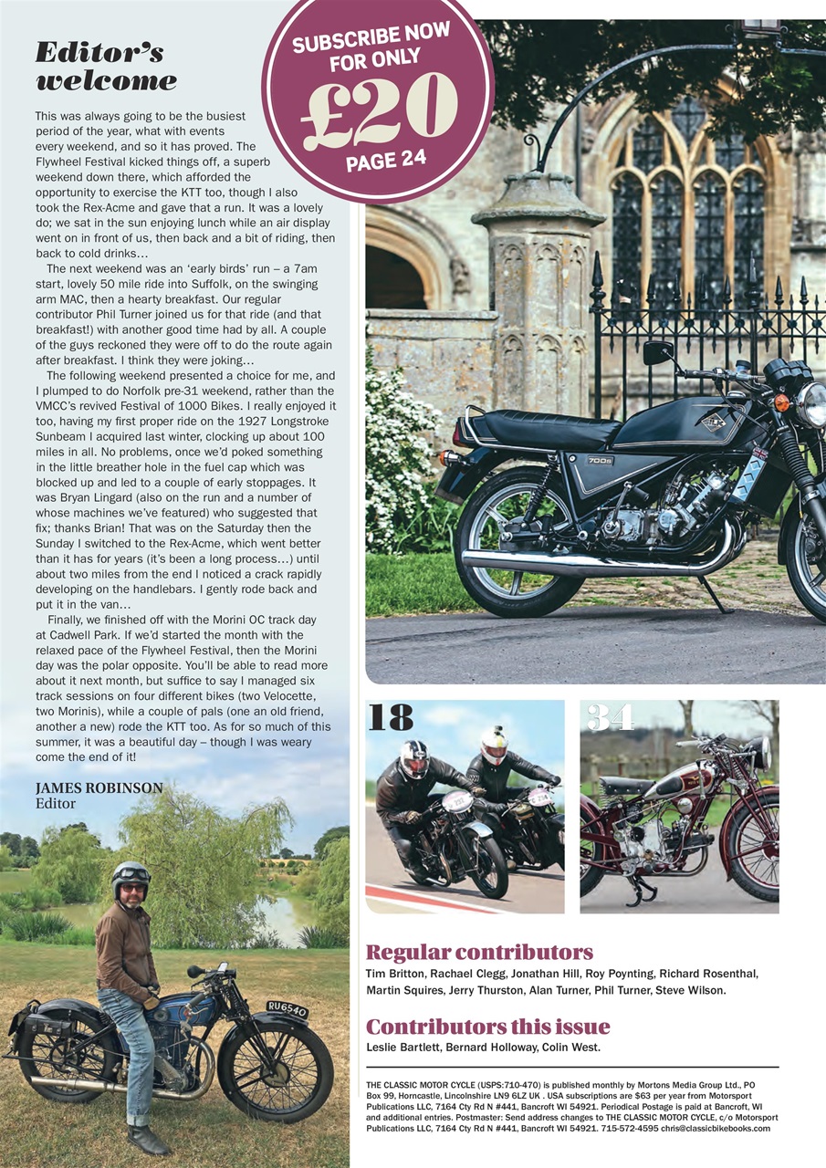 The Classic MotorCycle Preview Pages