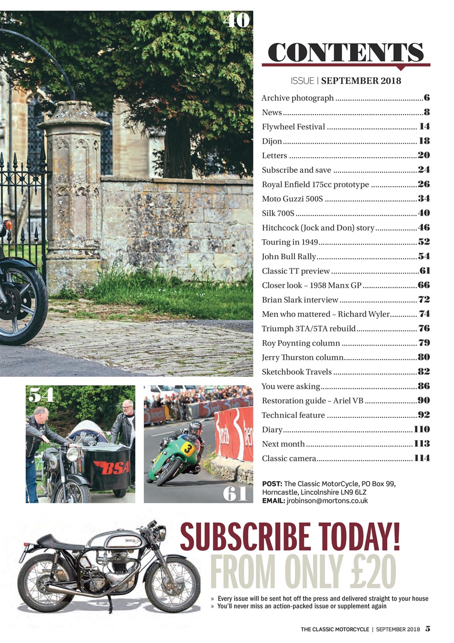 The Classic MotorCycle Preview Pages