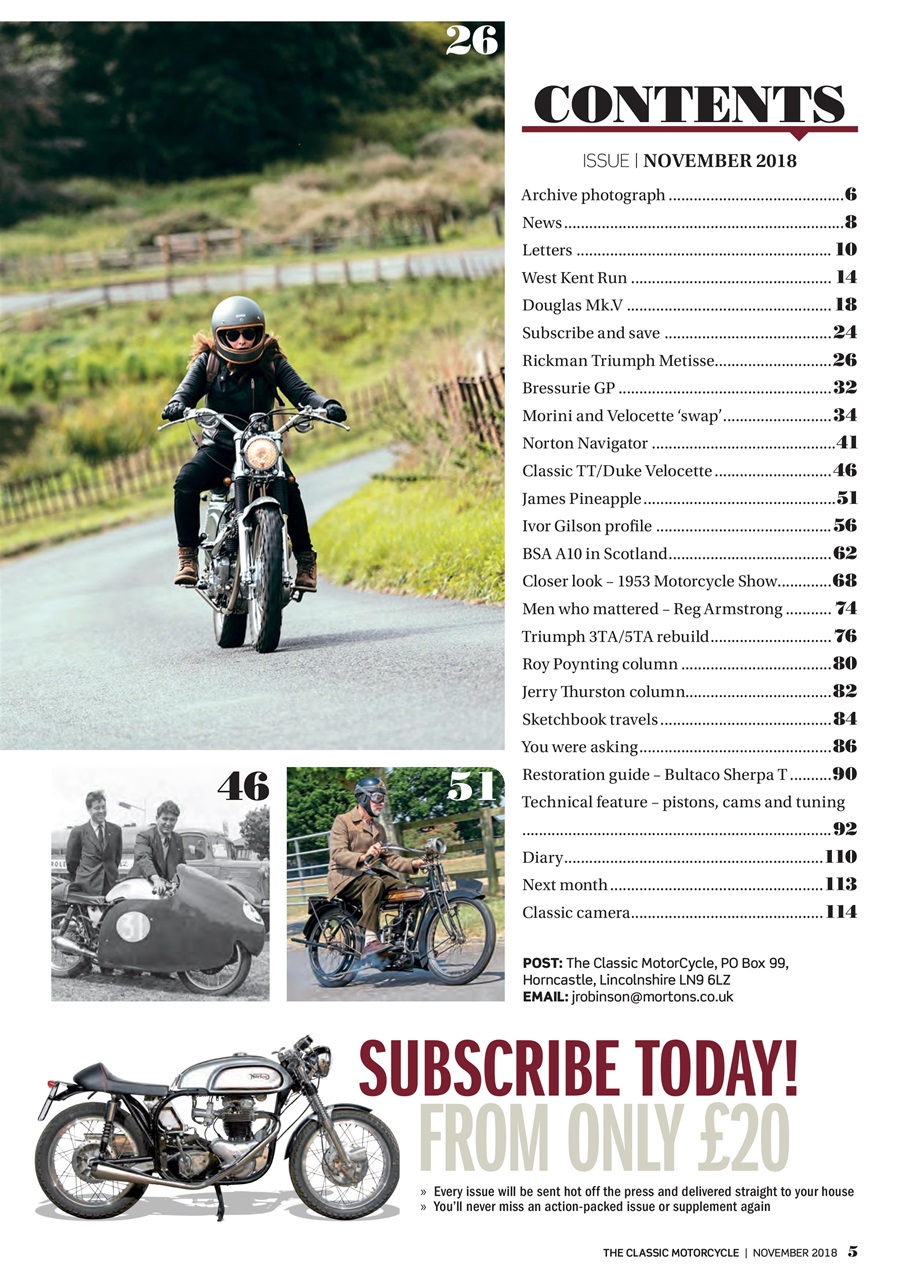 The Classic MotorCycle Preview Pages