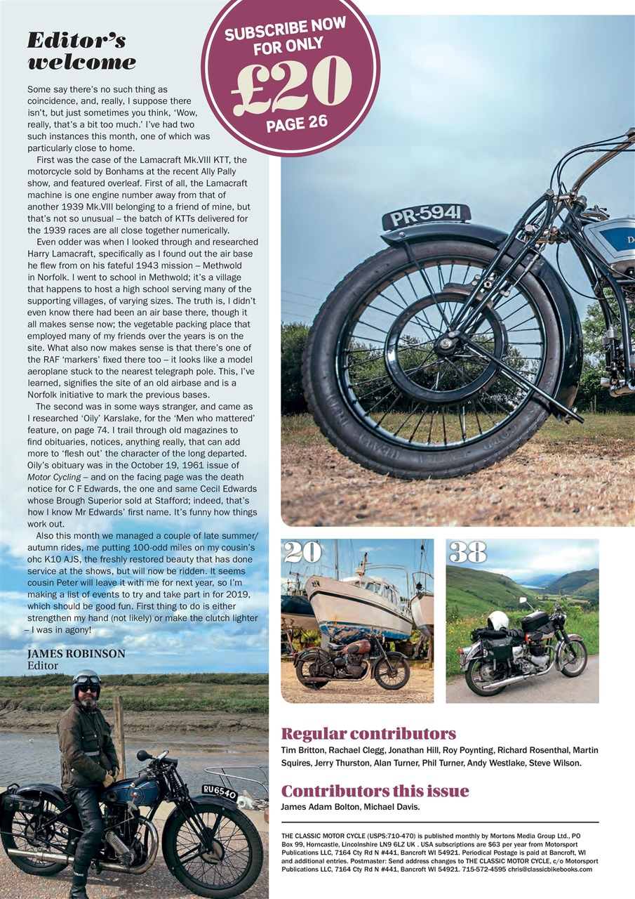 The Classic MotorCycle Preview Pages