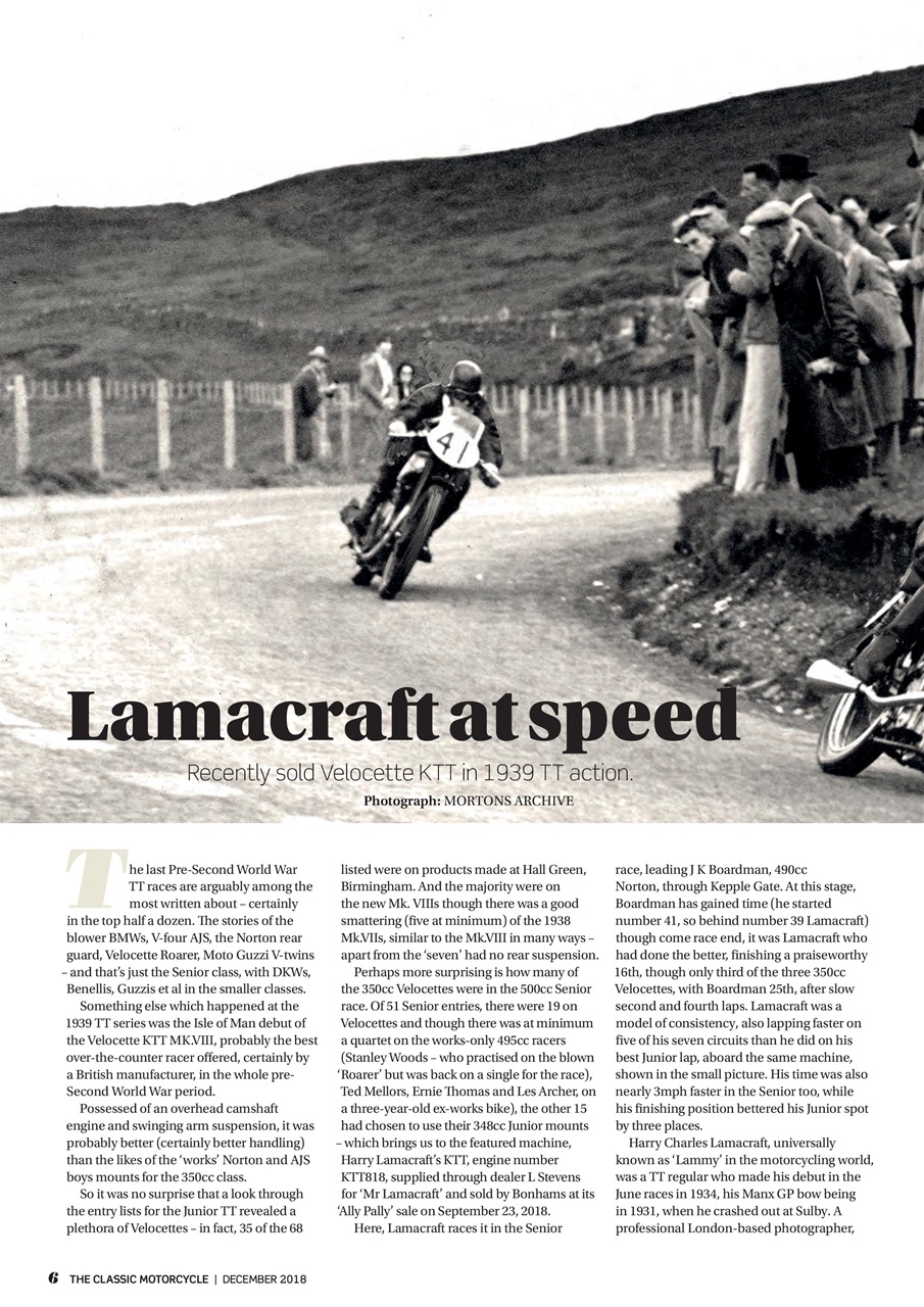 The Classic MotorCycle Preview Pages