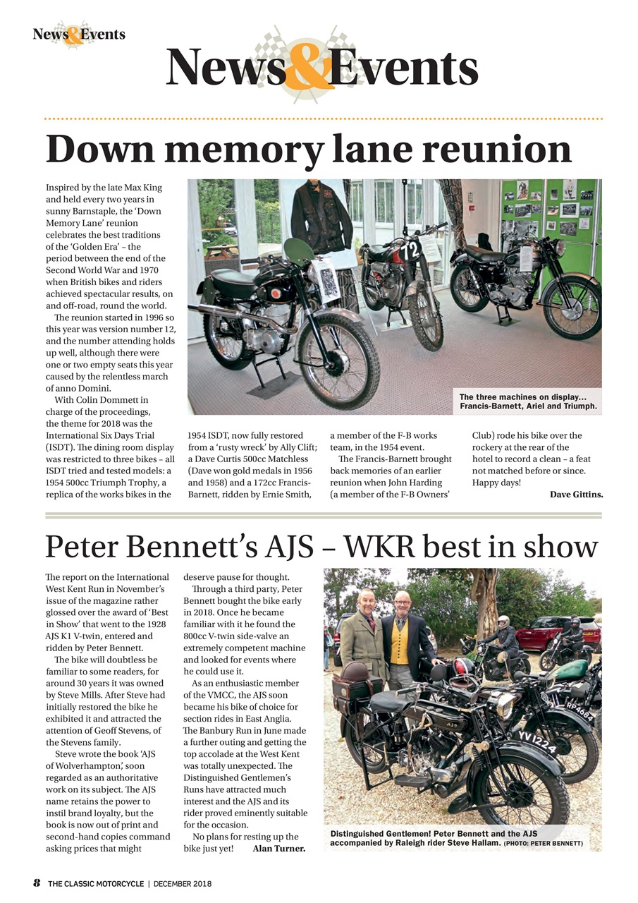 The Classic MotorCycle Preview Pages