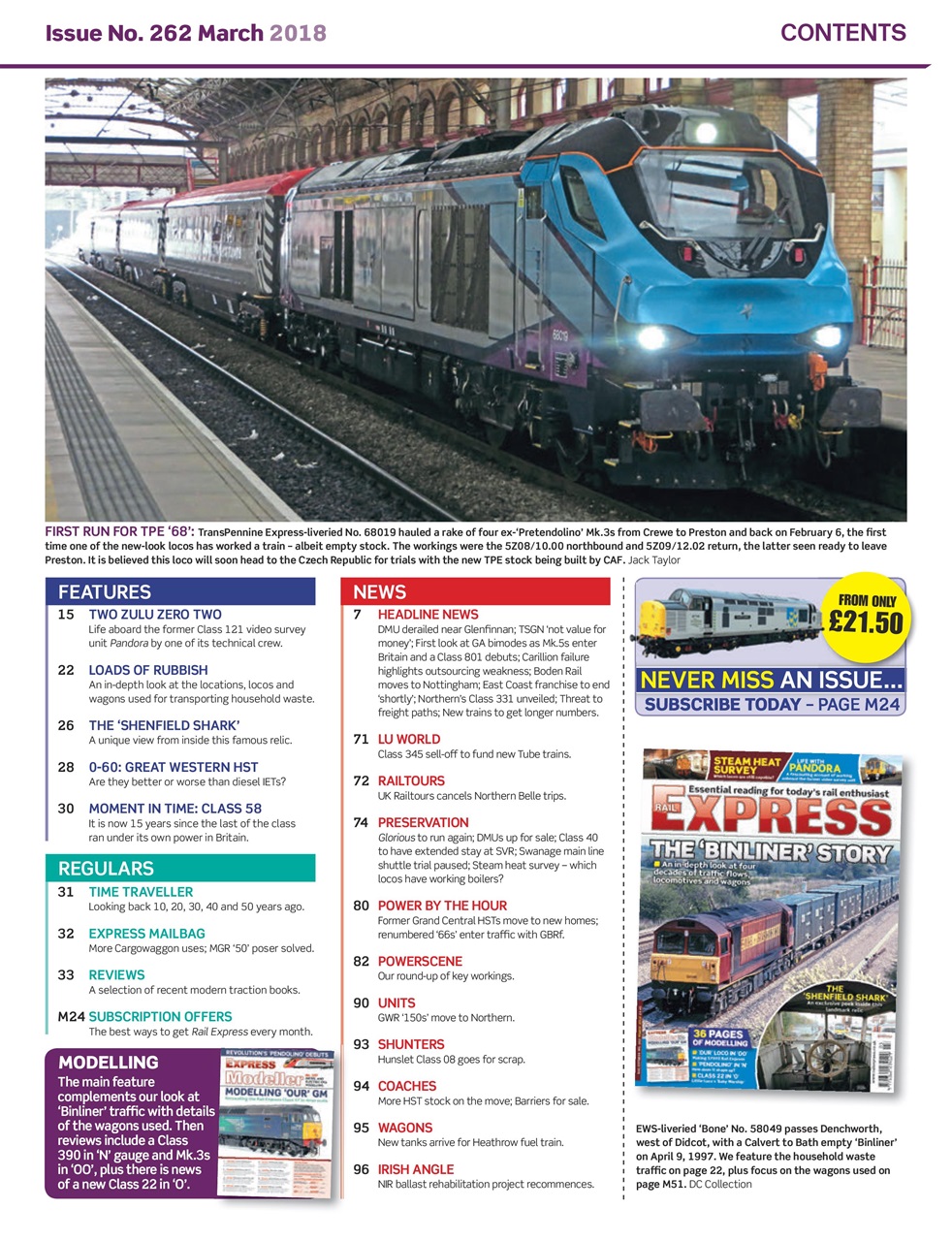Rail Express Preview Pages