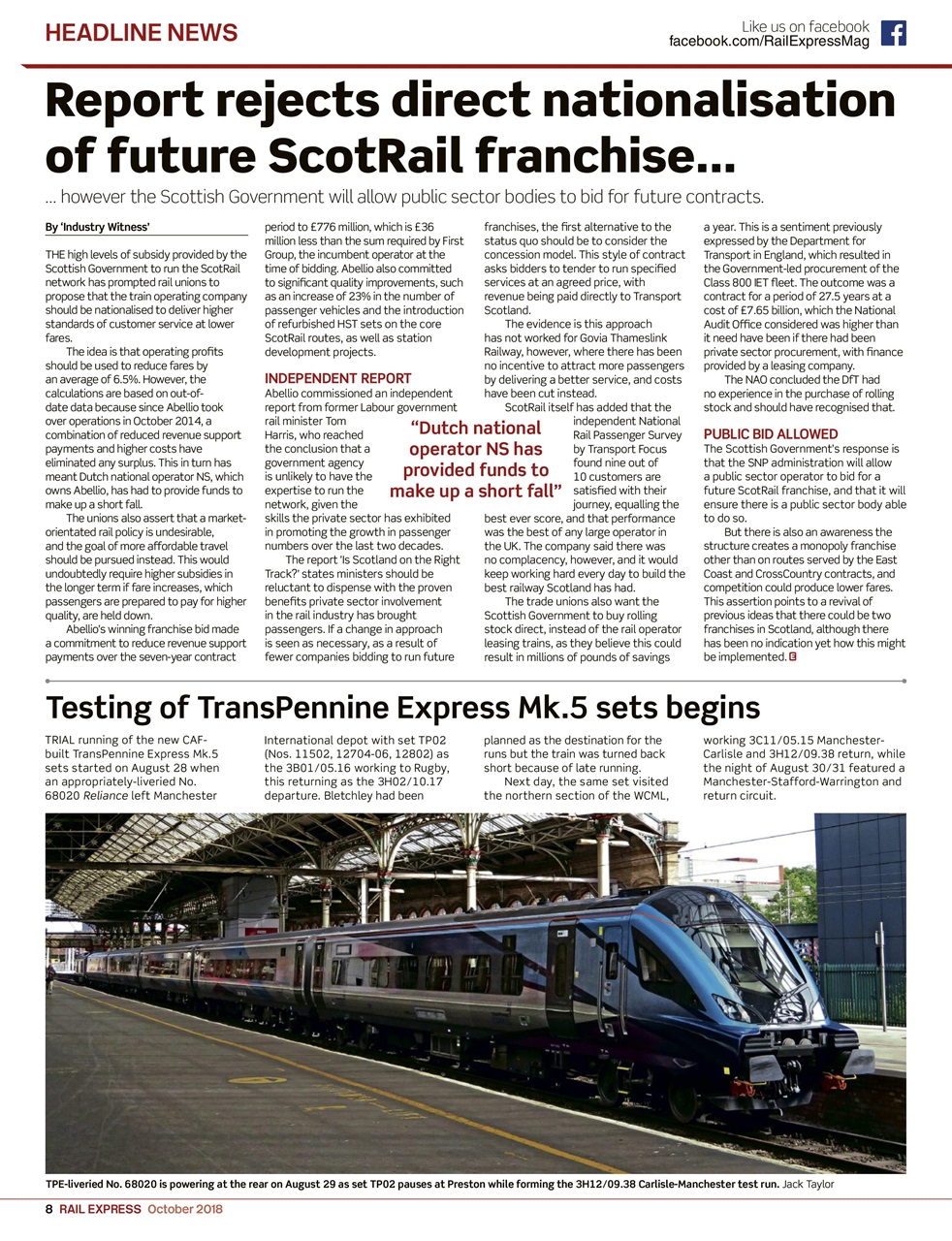 Rail Express Preview Pages