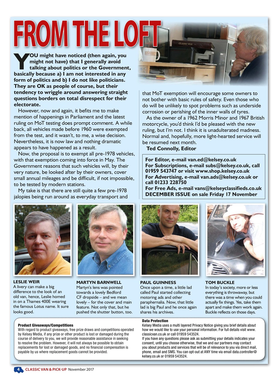 Classic Van & Pick-up Preview Pages