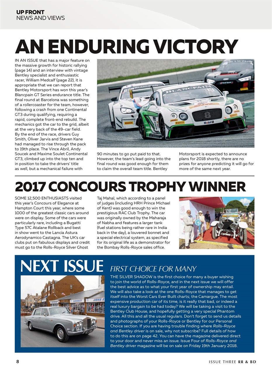 Rolls-Royce & Bentley Driver Preview Pages