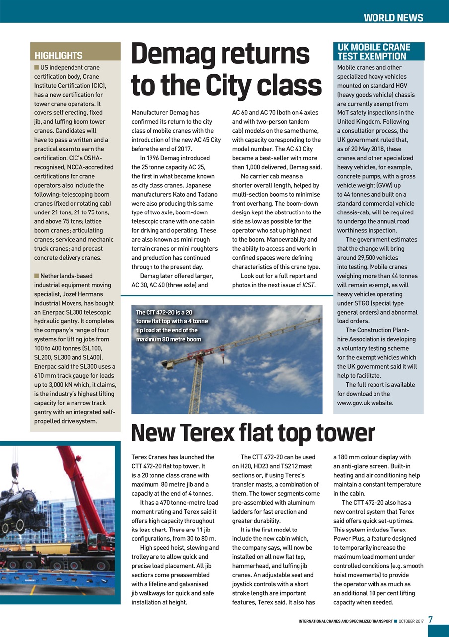 Int. Cranes and Specialized Transp Preview Pages