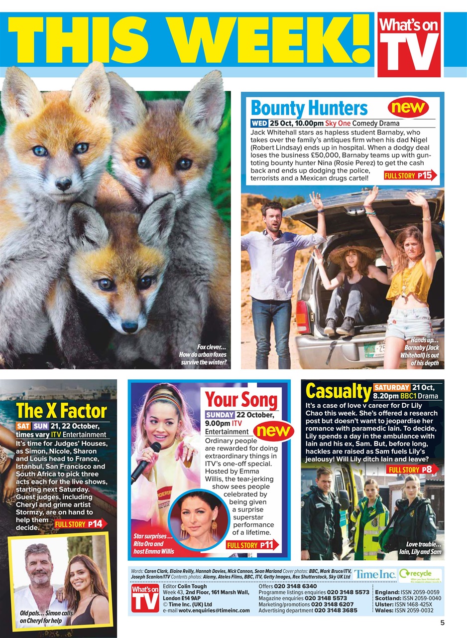 What's on TV Preview Pages