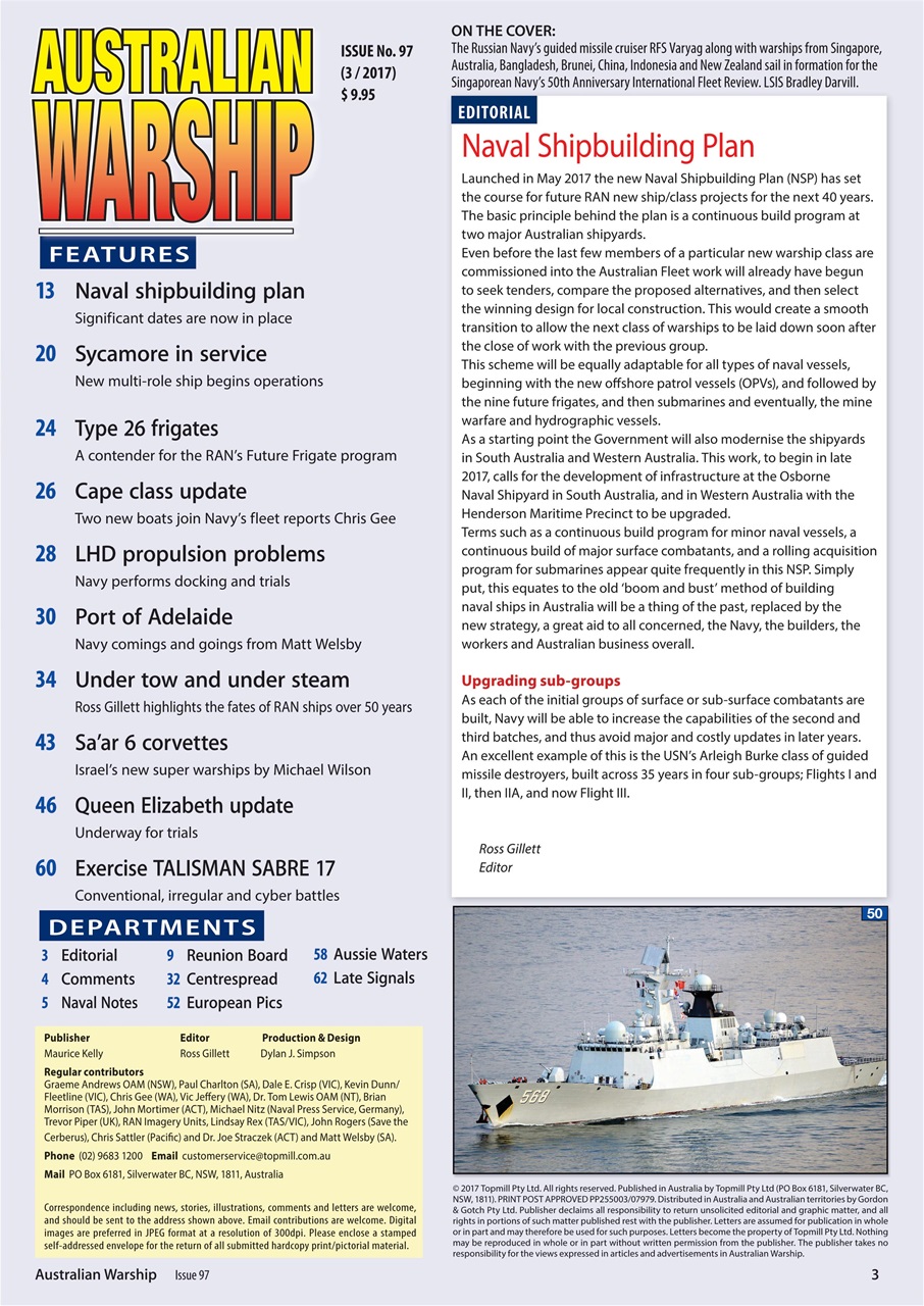 Australian Warship Preview Pages
