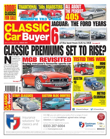 Classic Car Buyer issue 18 October 2017