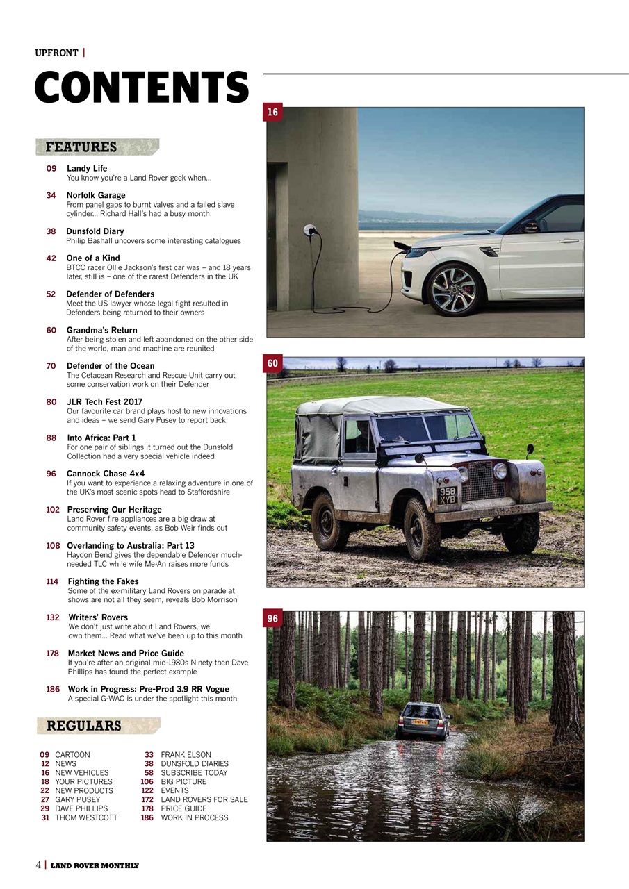 Land Rover Monthly Preview Pages