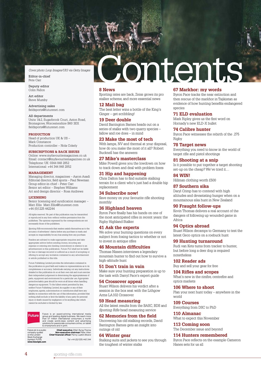 Sporting Rifle Preview Pages