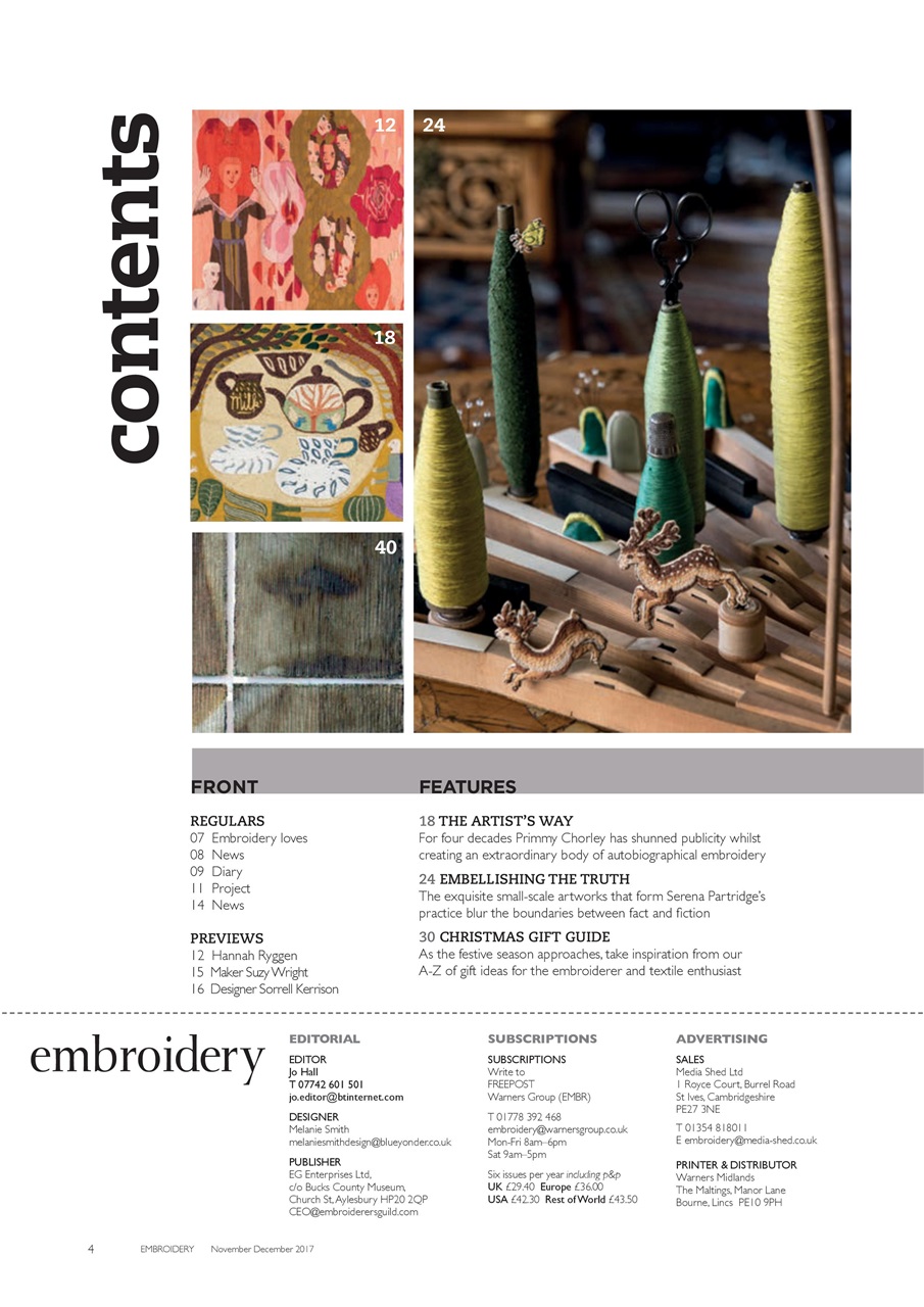 Embroidery Magazine Preview Pages