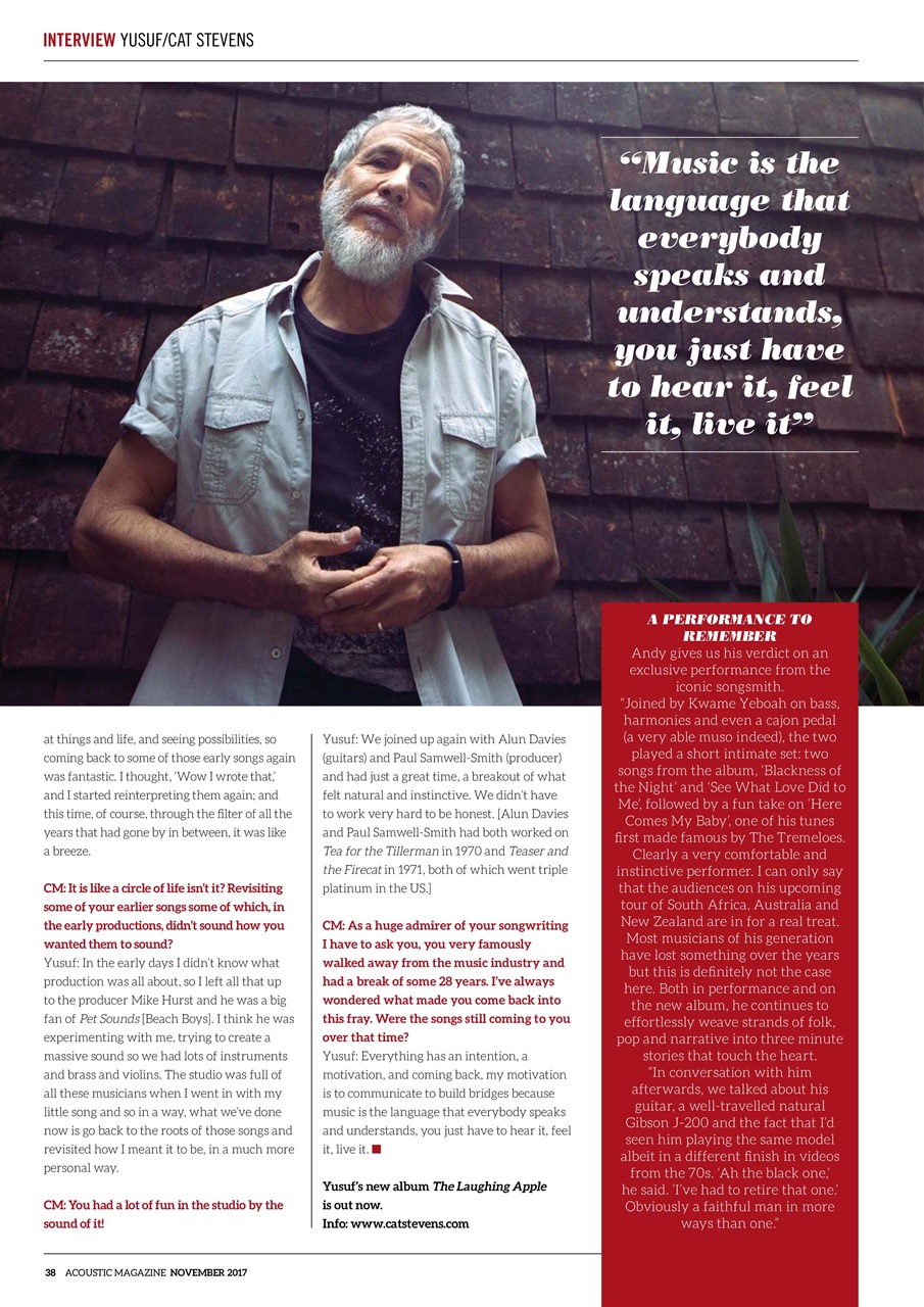 Acoustic Preview Pages