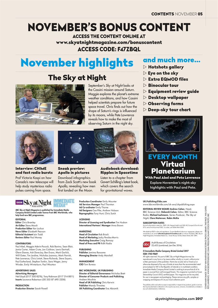 BBC Sky at Night Magazine Preview Pages