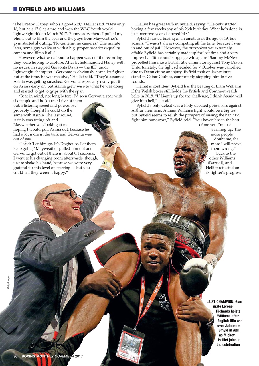 Boxing Monthly Preview Pages