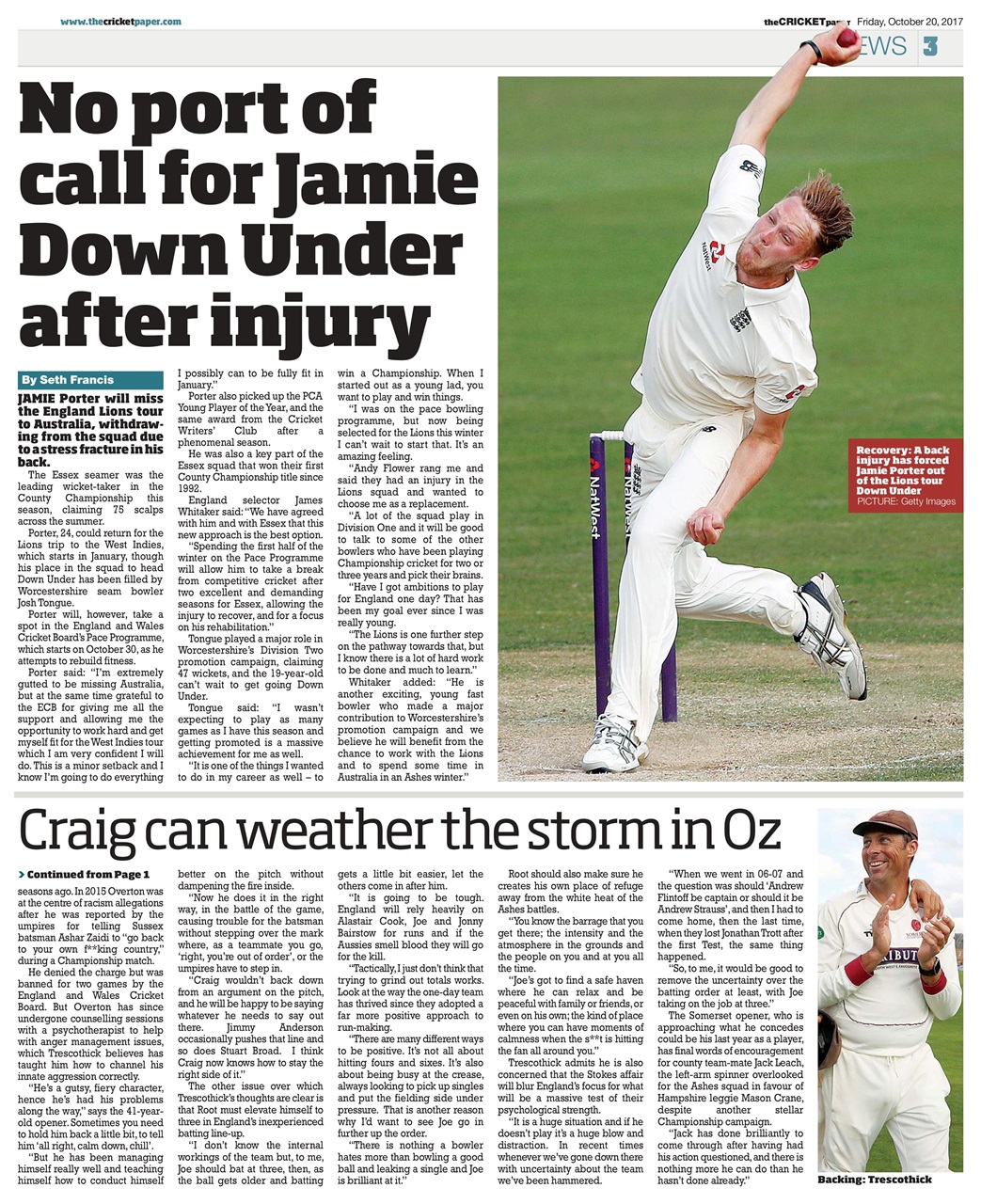 The Cricket Paper Preview Pages