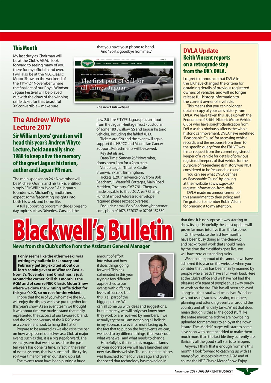 Jaguar Enthusiast Preview Pages