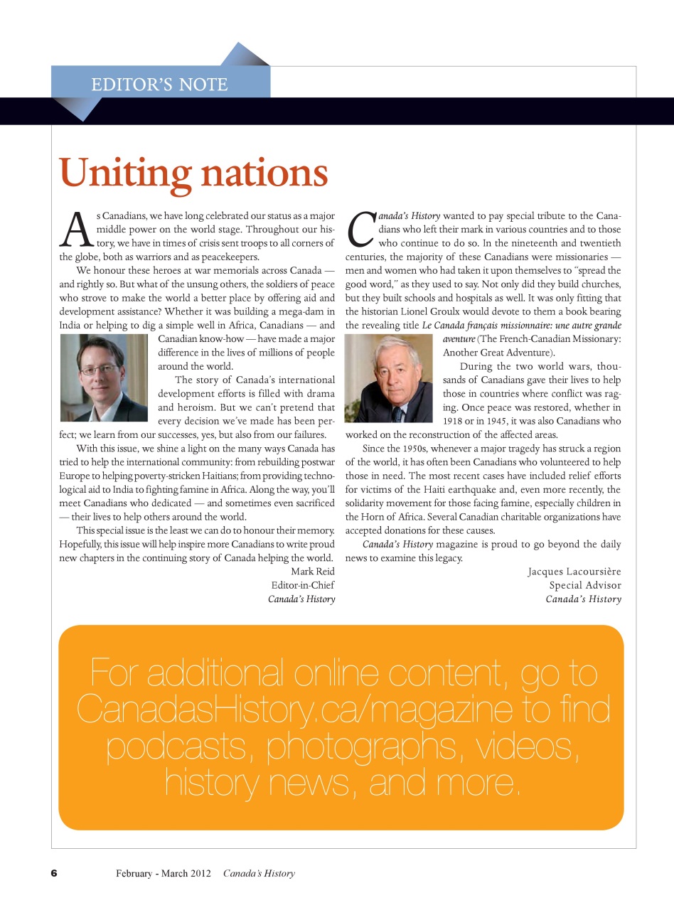 Canada's History Preview Pages