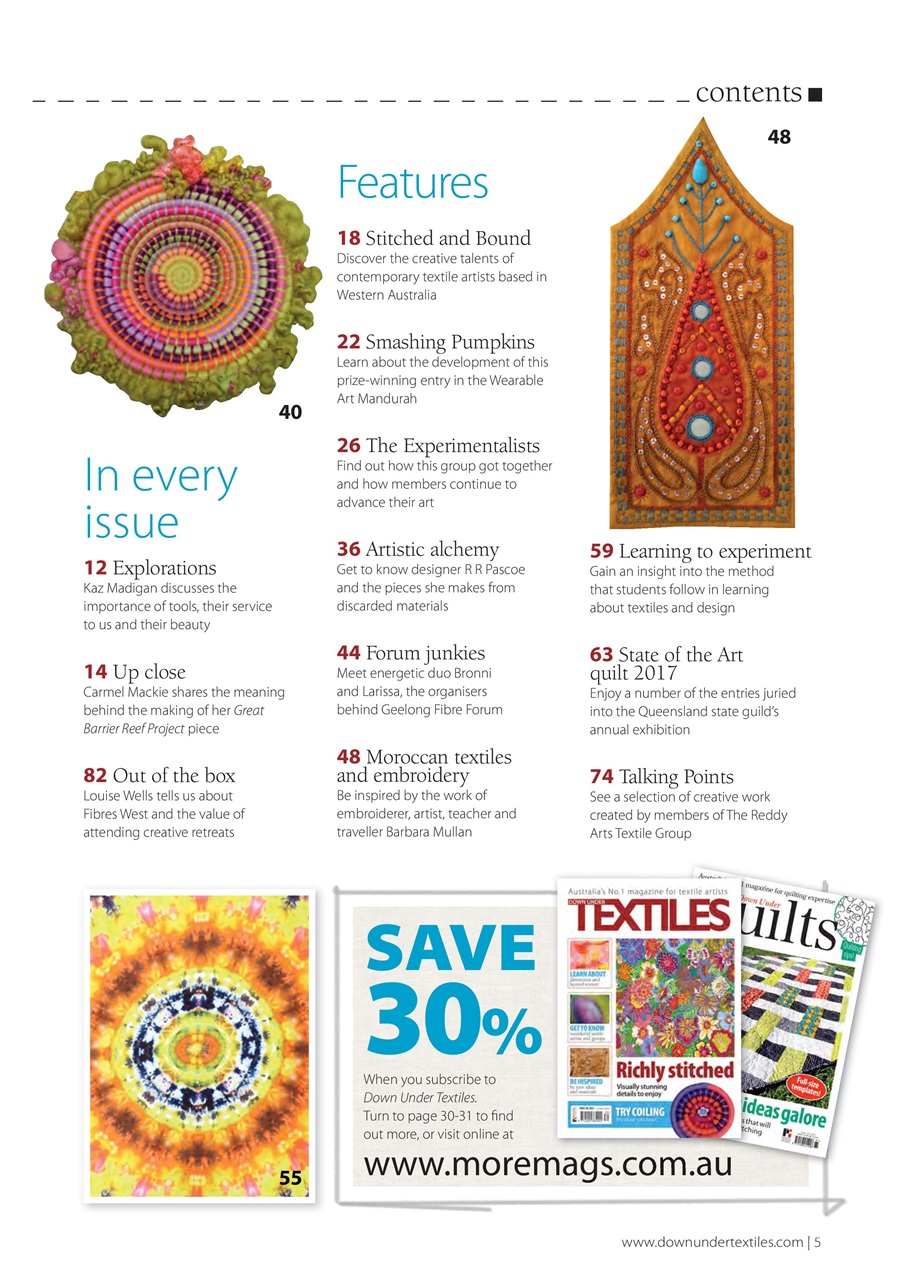 Down Under Textiles Preview Pages