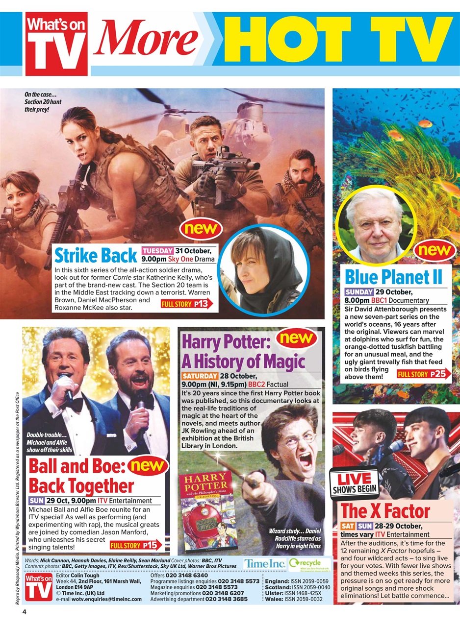 What's on TV Preview Pages