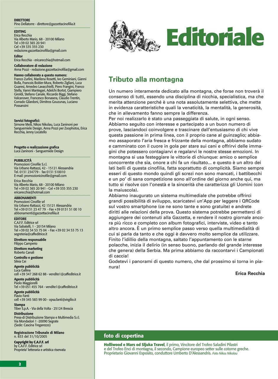 La Gazzetta Della Cinofilia Venatoria Preview Pages