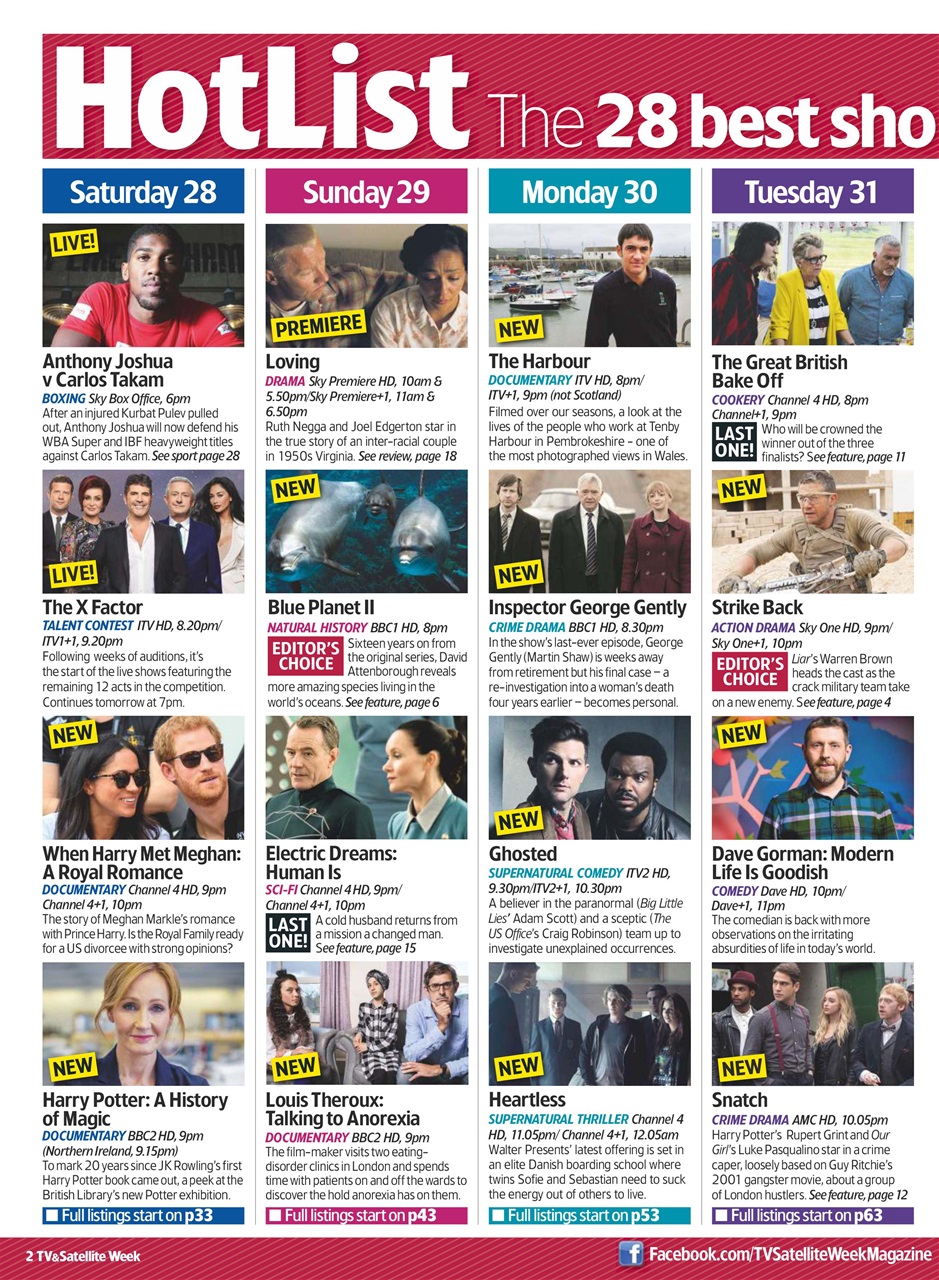TV & Satellite Week Preview Pages