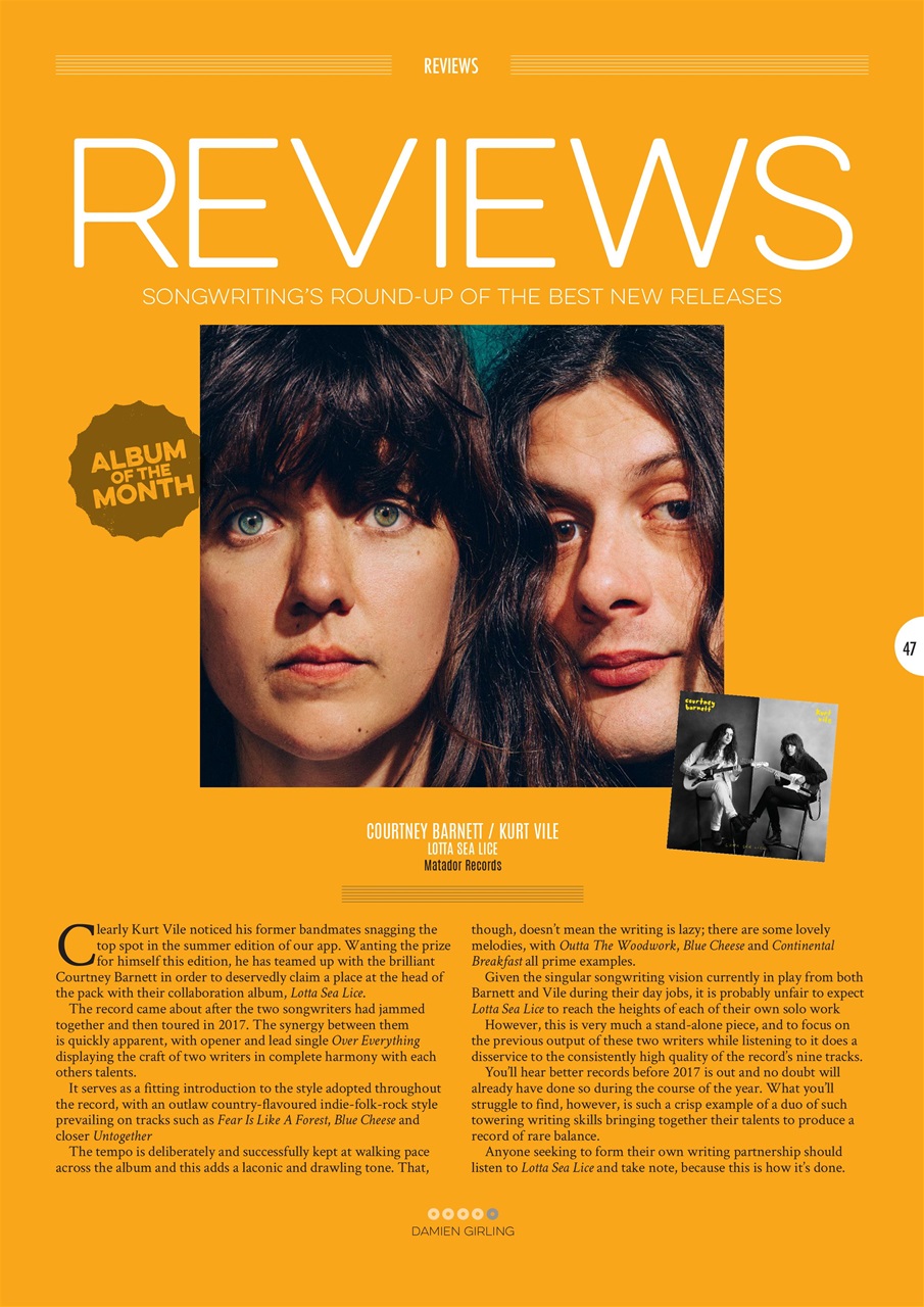 Songwriting Magazine Preview Pages
