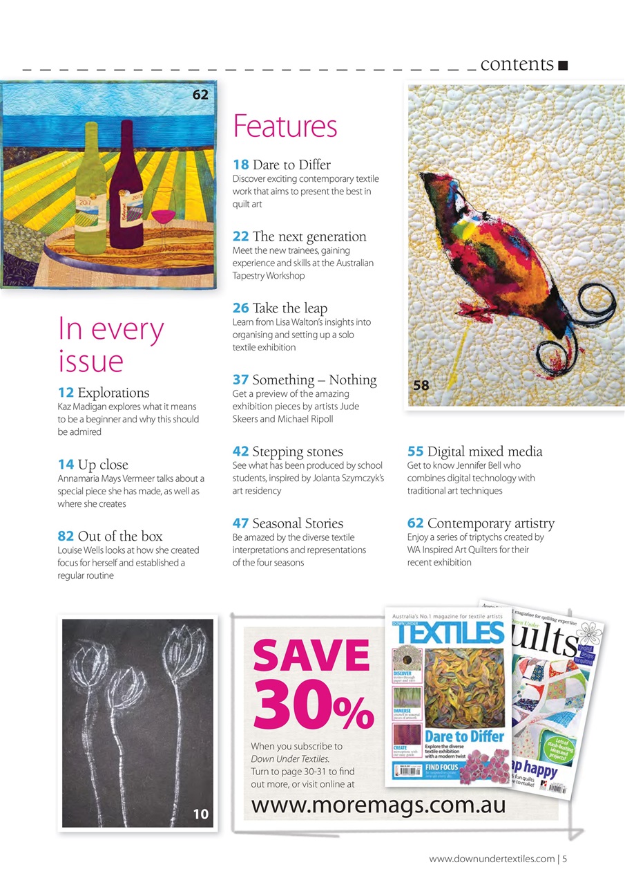 Down Under Textiles Preview Pages