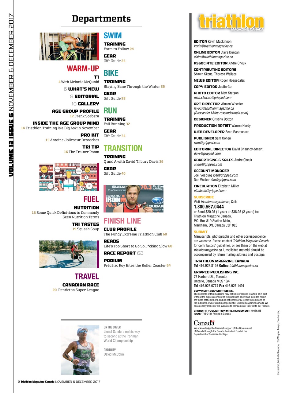 Triathlon Magazine Canada Preview Pages